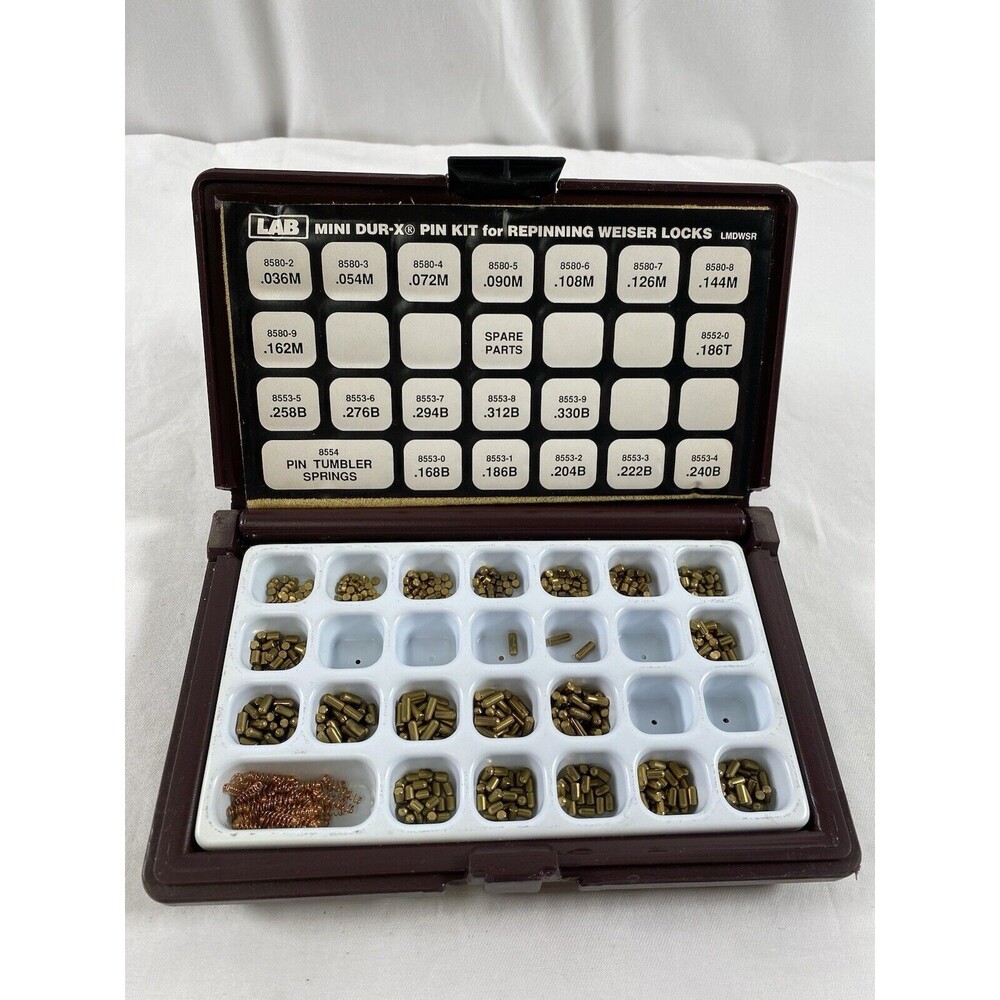 Lab Mini Dur-X Pin Kit For Repinning Weiser Lcoks LMDWSR